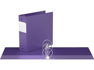 Davis Group Easyview Premium 3" 3-Ring View Binders, Purple, 6/Pack (8414-69-06)