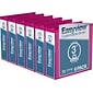 Davis Group Easyview Premium 3" 3-Ring View Binders, Pink, 6/Pack (8414-43-06)