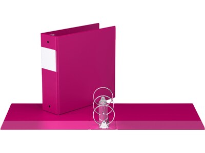 Davis Group Easyview Premium 3" 3-Ring View Binders, Pink, 6/Pack (8414-43-06)