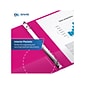 Davis Group Easyview Premium 3" 3-Ring View Binders, Pink, 6/Pack (8414-43-06)