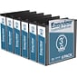 Davis Group Easyview Premium 3" 3-Ring View Binders, Black, 6/Pack (8414-01-06)