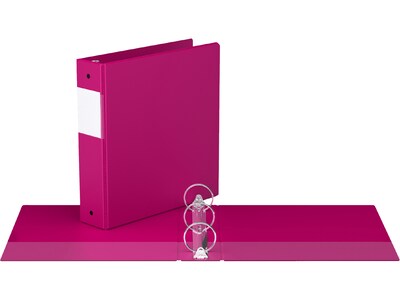 Davis Group Easyview Premium 2 3-Ring View Binders, Pink, 6/Pack (8413-43-06)