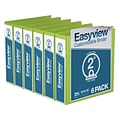 Davis Group Easyview Premium 2 3-Ring View Binders, Lime Green, 6/Pack (8413-24-06)