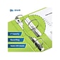 Davis Group Easyview Premium 2" 3-Ring View Binders, Lime Green, 6/Pack (8413-24-06)