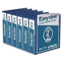 Davis Group Easyview Premium 2 3-Ring View Binders, Royal Blue, 6/Pack (8413-92-06)