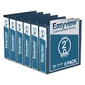 Davis Group Easyview Premium 2 3-Ring View Binders, Navy, 6/Pack (8413-72-06)