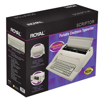 Royal Scriptor II Typewriter, White (69147T)