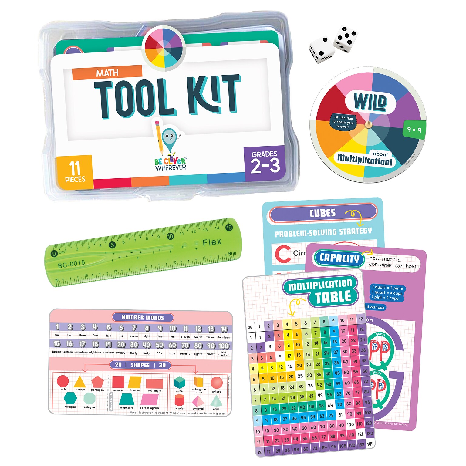 Carson Dellosa Math Tool Kit, 11 pieces