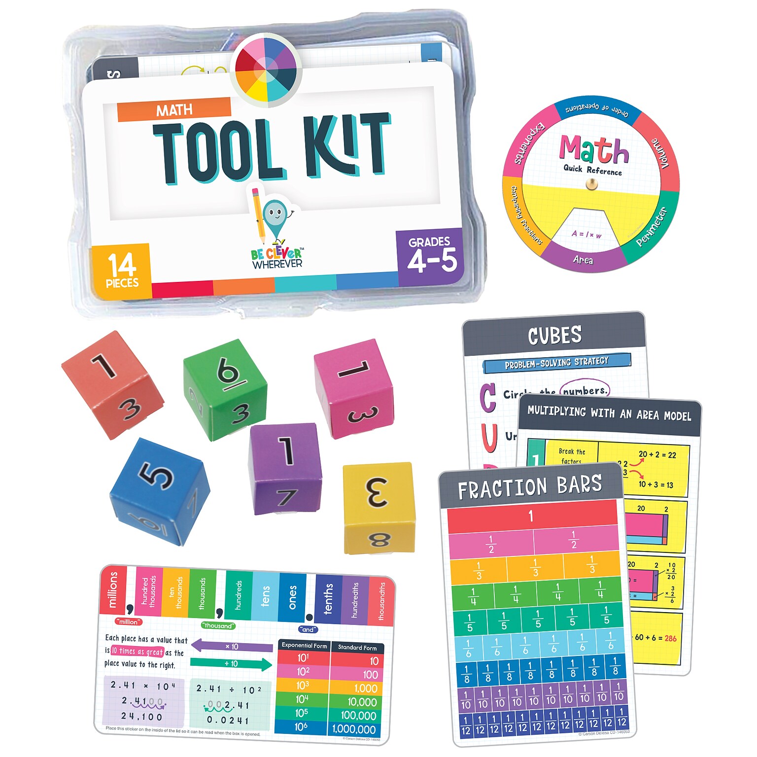 Carson Dellosa Math Tool Kit, 14 pieces