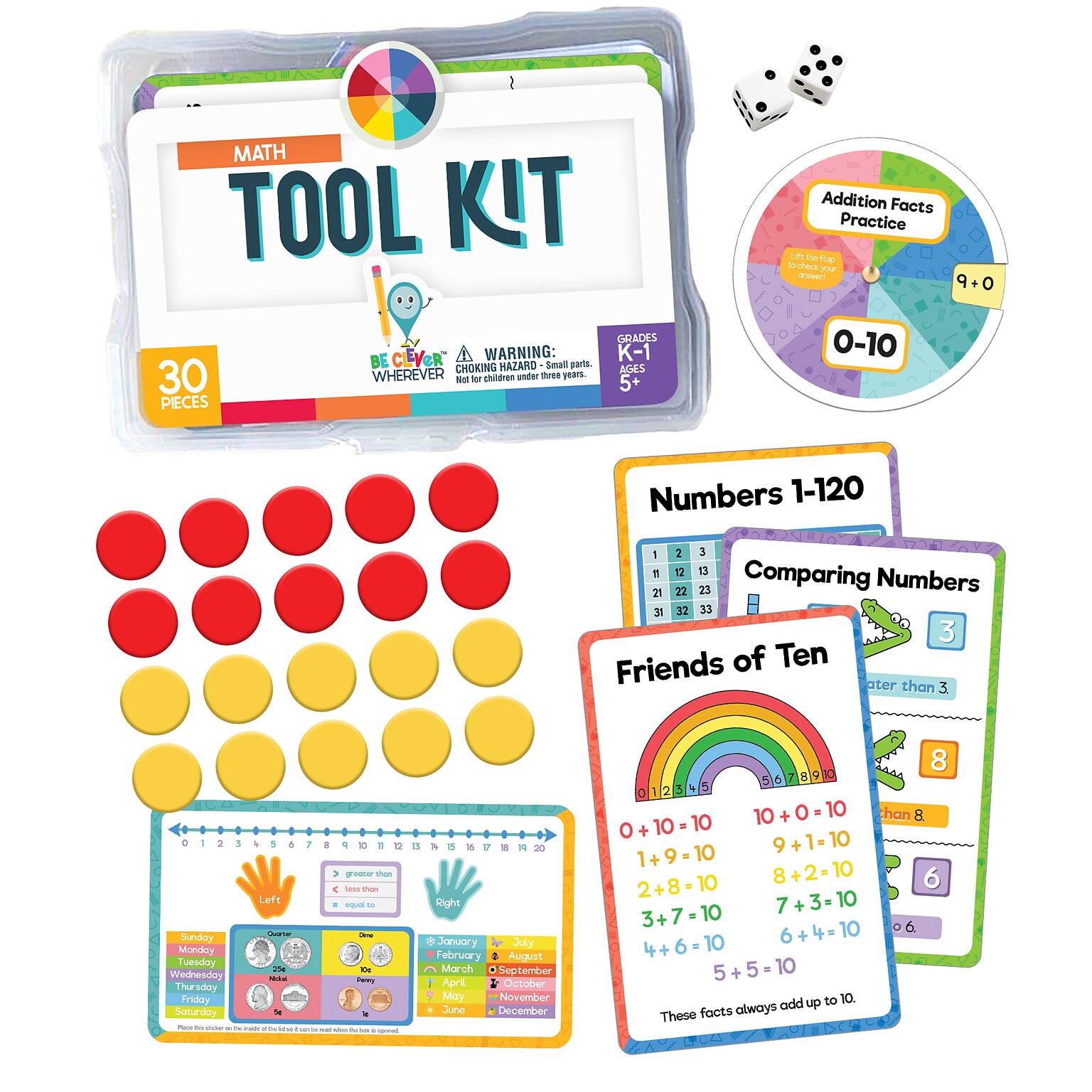 Carson Dellosa Math Tool Kit, 30 pieces