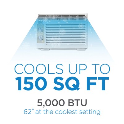 Black & Decker 5000 BTU Window Air Conditioner with Remote, White (WACBD05MWT6)