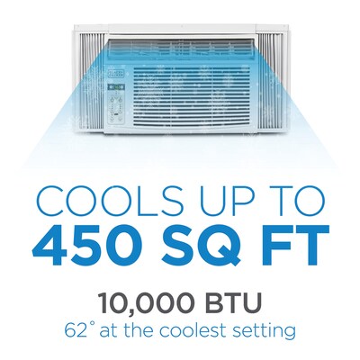 Black & Decker 10000 BTU Window Air Conditioner with Remote, White (WACBD10WT6)