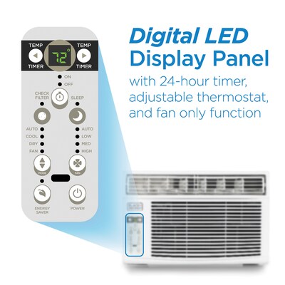 Black & Decker 10000 BTU Window Air Conditioner with Remote, White (WACBD10WT6)