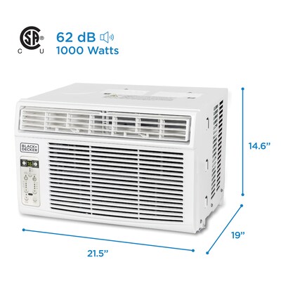 Black & Decker 14500 BTU Window Air Conditioner with Remote, White (WACBD145WT6)