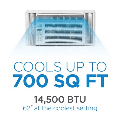 Black & Decker 14500 BTU Window Air Conditioner with Remote, White (WACBD145WT6)