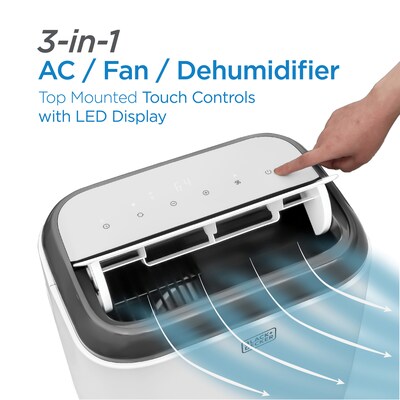 Black & Decker 8000 BTU Window Air Conditioner with Remote, White (WACBPP05WTB)