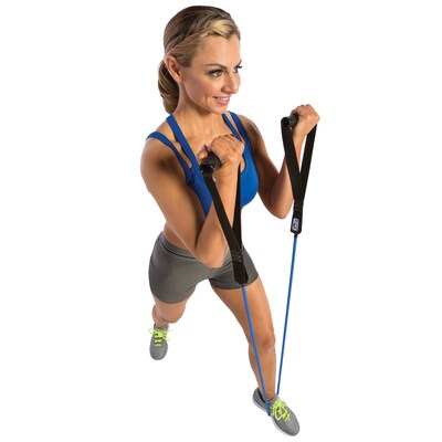 GoFit Pro-Grade Blue Power Tubes with Handles, 40 lbs. (GF-4TUB-H(40))