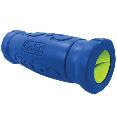 GoFit Blue Go-Size Barrel Roller with Massage Ball, 12-Inch (GF-BRL12)