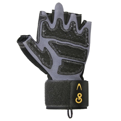 Gofit Diamond-Tac Medium Weightlifting Gloves, Black (GF-DTACW-MED)