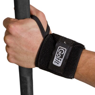 GoFit Black Elastic Wrist Strap (GF-EWS)