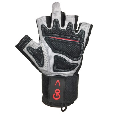 GoFit Xtreme Black Wrist-Wrap Gloves with Articulated Grip, Medium (GF-EXTW-MED)