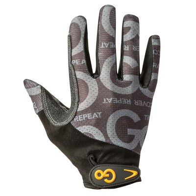 GoFit Go Grip Gray Full-Finger Training Gloves, Large (GF-GTCFF-L)