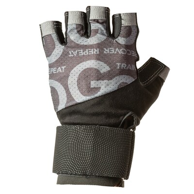 GoFit Pro Gray Trainer Wrist Wrap Gloves, Medium (GF-GTCW-M)