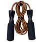 GoFit Black Leather Jump Rope with Foam-Padded Handles, (GF-LR)