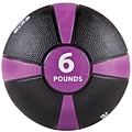 GoFit Black & Purple Medicine Ball, 6 lbs. (GF-MB6)