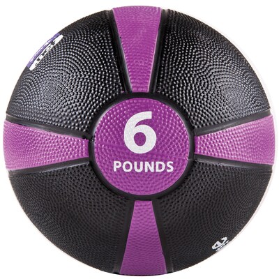Gofit Medicine Ball, Black/Purple (GF-MB6)