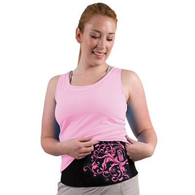 GoFit Black & Pink Neoprene Waist Trimmer, Full (GF-PNWT-F)