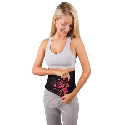 Gofit Waist Trimmer, Black/Pink (GF-PNWT-R)