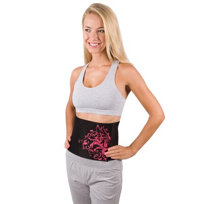 GoFit Black & Pink Neoprene Waist Trimmer, Regular (GF-PNWT-R)