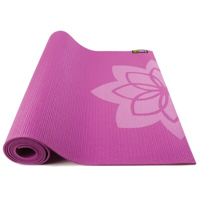 GoFit Zen Lotus Designer Yoga Mat, Purple (GF-PYM-PPL)