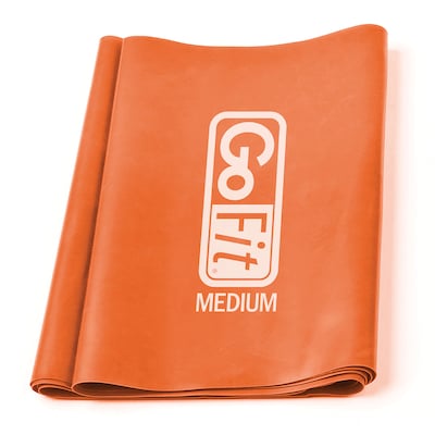 GoFit Orange Latex-Free Single Flat Band, Medium (GF-SFB-M)