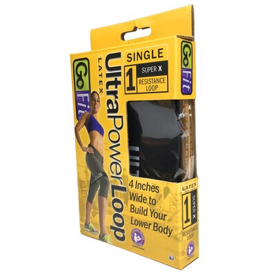 GoFit Ultra Black Power Loop, Single, 25 lbs. Super X (GF-SUPL-SX)