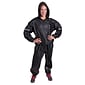 GoFit Black 2-Piece Hooded Sweat Suit, Small/Medium (GF-TTH-S/M)