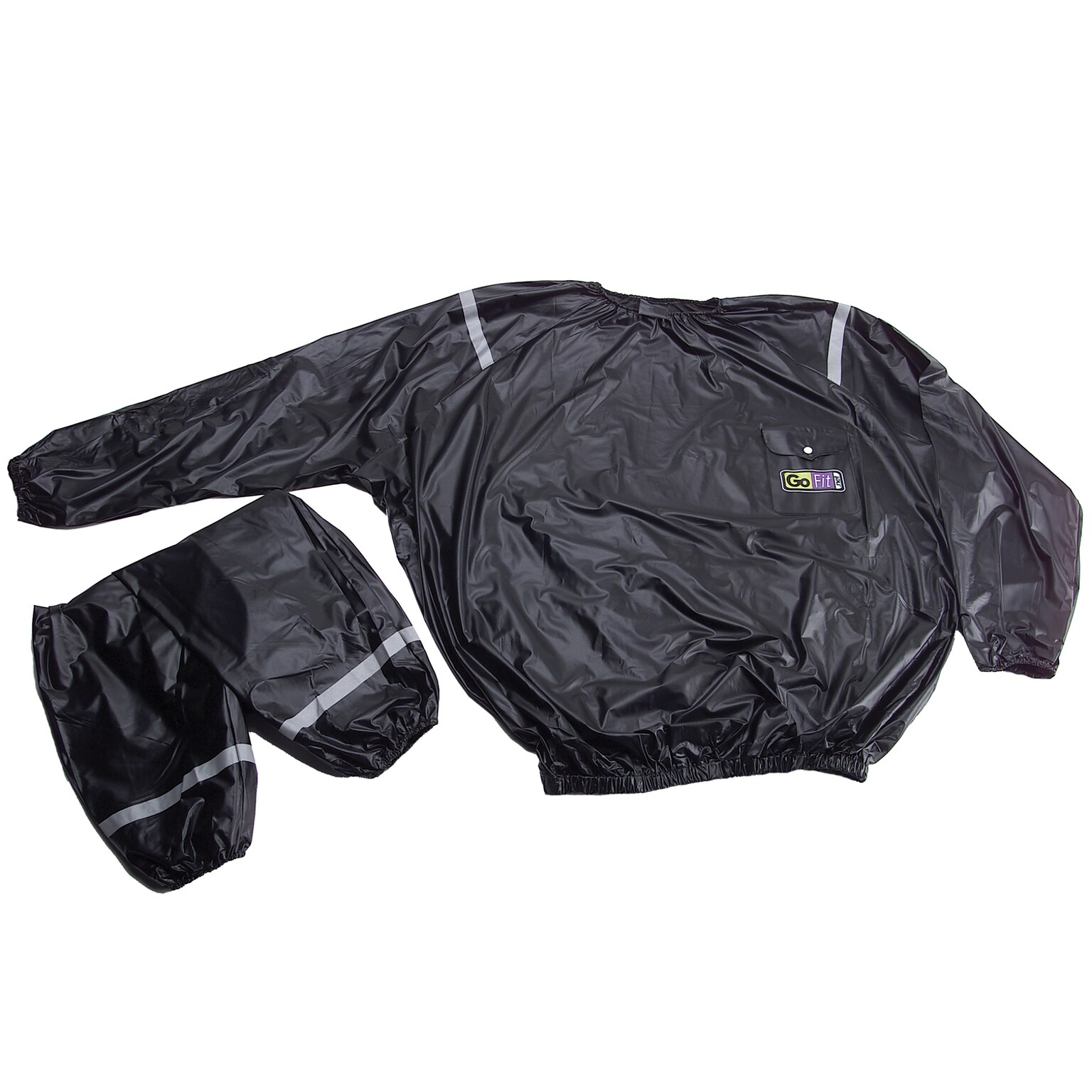 GoFit Black Vinyl Sweat Suit, Small/Medium (GF-TTS-S/M)