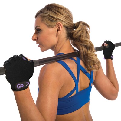 GoFit Xtrainer Womens Purple & Black Cross-Training Gloves, Medium (GF-WCT-M/PPL)