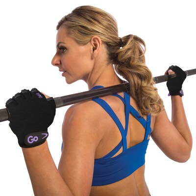 GoFit Xtrainer Womens Purple & Black Cross-Training Gloves, Medium (GF-WCT-M/PPL)