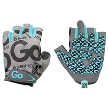GoFit Pro Womens Teal Trainer Gloves with Padded Go-Tac Palm, Medium (GF-WGTC-M/TU)