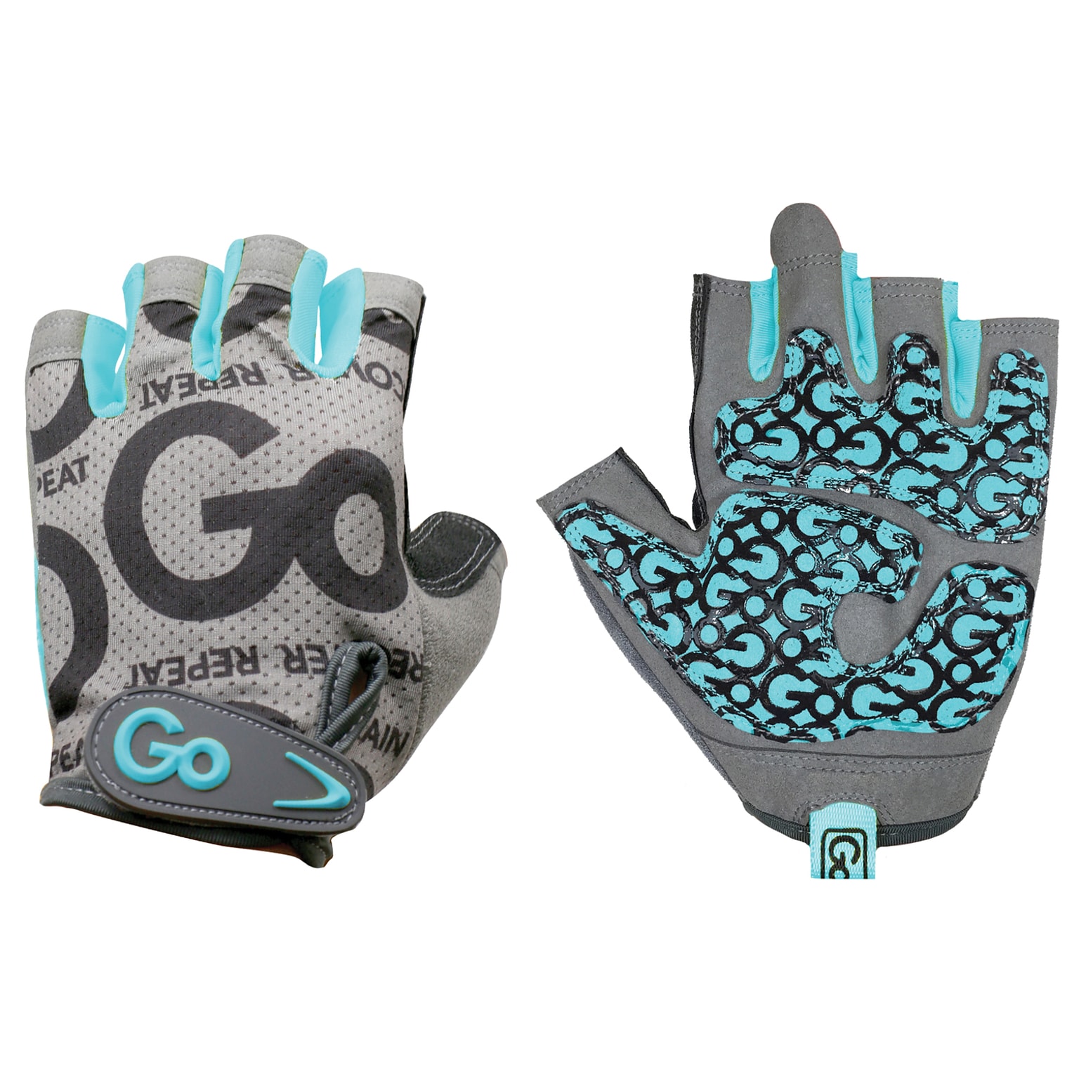 GoFit Pro Womens Teal Trainer Gloves with Padded Go-Tac Palm, Medium (GF-WGTC-M/TU)