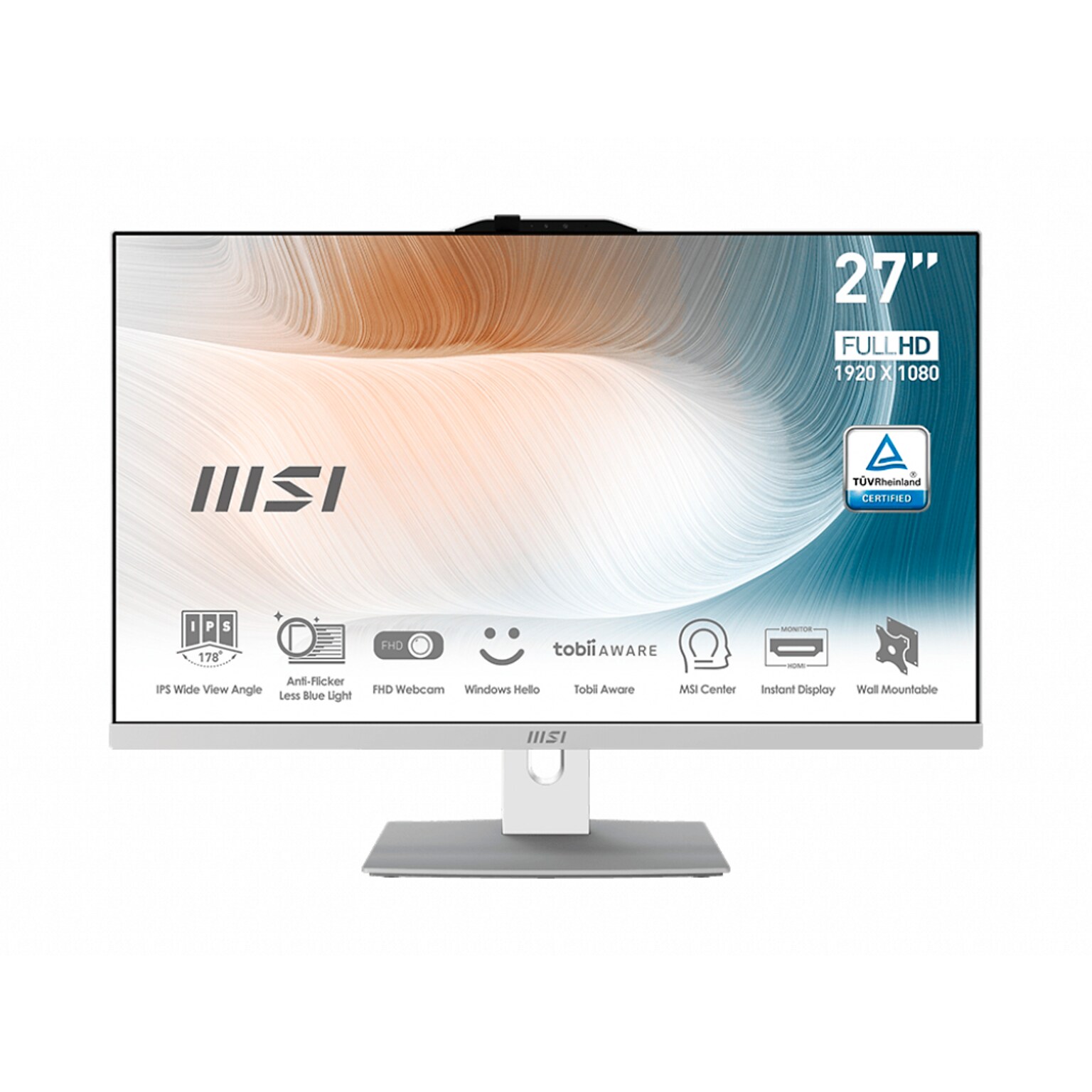 MSI Modern AM272P 12M-030US All-in-One Desktop Computer, Intel Core i5, 8GB Memory, 512GB SSD (MOAM272P12M030)