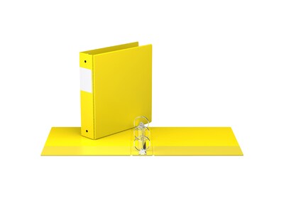 Davis Group Easyview Premium 2" 3-Ring View Binders, Yellow, 6/Pack (8413-05-06)