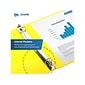 Davis Group Easyview Premium 2" 3-Ring View Binders, Yellow, 6/Pack (8413-05-06)