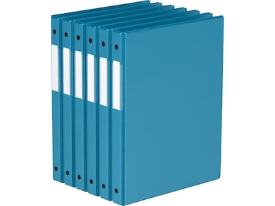 Davis Group Premium Economy 5/8 3-Ring Non-View Binders, Turquoise Blue, 6/Pack (2300-52-06)