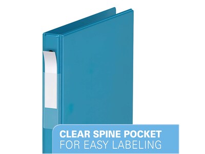 Davis Group Premium Economy 5/8" 3-Ring Non-View Binders, Turquoise Blue, 6/Pack (2300-52-06)