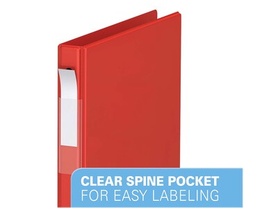 Davis Group Premium Economy 5/8" 3-Ring Non-View Binders, Red, 6/Pack (2300-03-06)