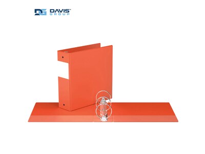 Davis Group Premium Economy 3 3-Ring Non-View Binders, Orange, 6/Pack (2314-19-06)