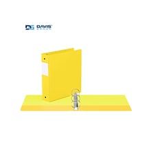 Davis Group Premium Economy 2 3-Ring Non-View Binders, Yellow, 6/Pack (2313-05-06)